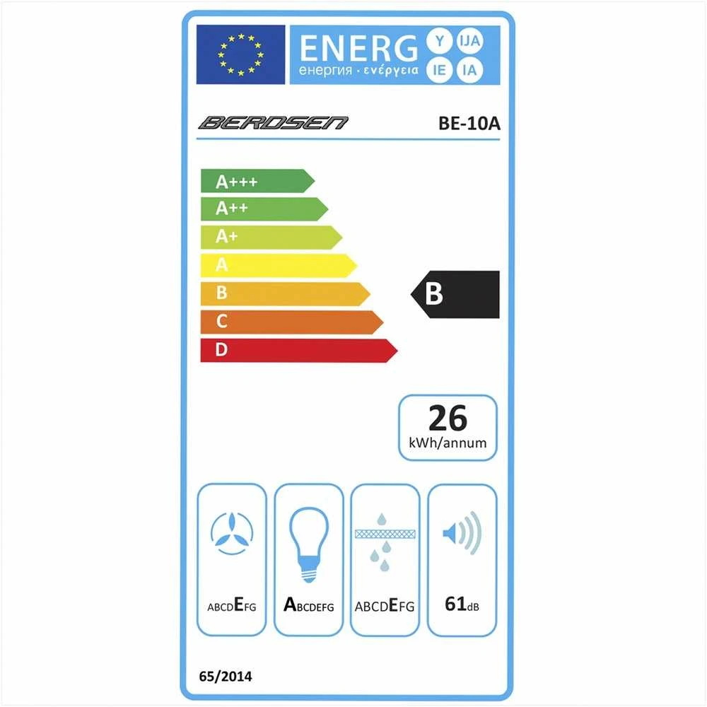 Berdsen Po spintelės montuojamas gartraukis, 50 cm pločio, juodos apdailos, efektyvi virtuvės ventiliacija, modernus gartraukis