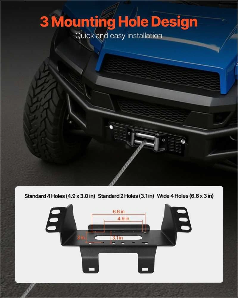 VEVOR Polaris Ranger winčo laikiklis (2010-2021)