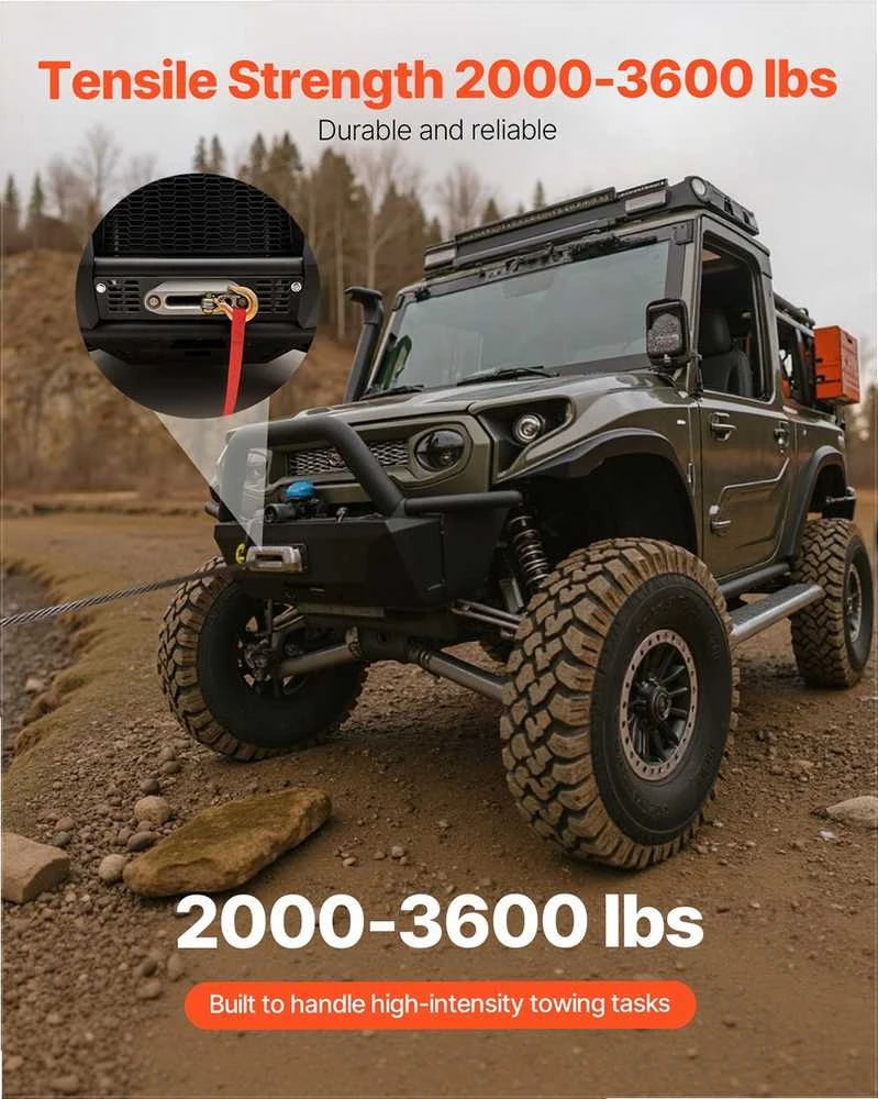 Polaris Ranger gervės laikiklis gelbėjimui purvinuose keliuose, milteliniu būdu dengtas plieno jungties adapteris, trijų skylių dizainas, suderinamas su 907-1633 kg gervėmis, bekelės įranga
