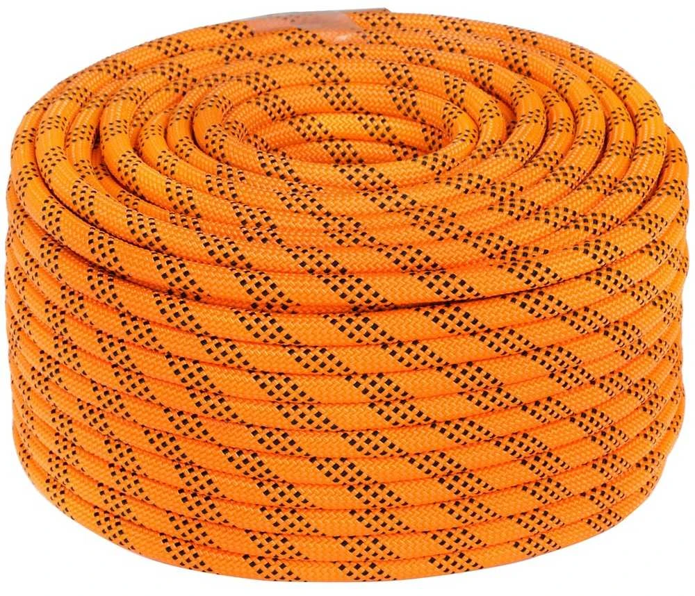 Poliesterio traukimo virvė, 61 metro ilgio, didelio stiprumo dvigubo pynimo virvė, patvari poliesterio virvė, 14 mm virvė