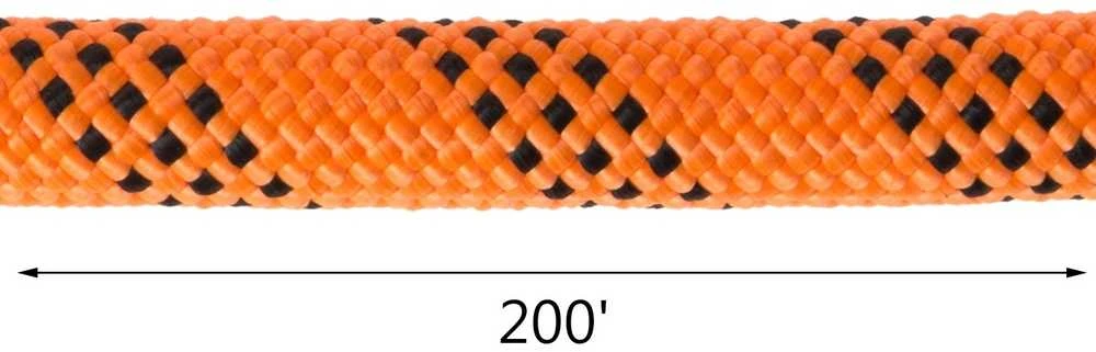 Poliesterio traukimo virvė, 61 metro ilgio, didelio stiprumo dvigubo pynimo virvė, patvari poliesterio virvė, 14 mm virvė