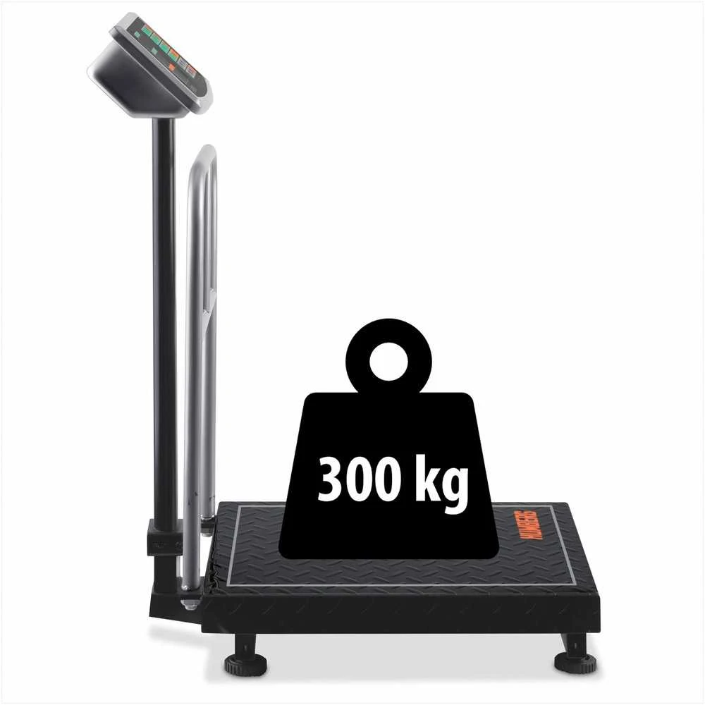 Humberg Pramoninės svarstyklės 300 kg talpos, didelio tikslumo svėrimo svarstyklės, sunkiosios platformos svarstyklės sandėliui ir logistikai