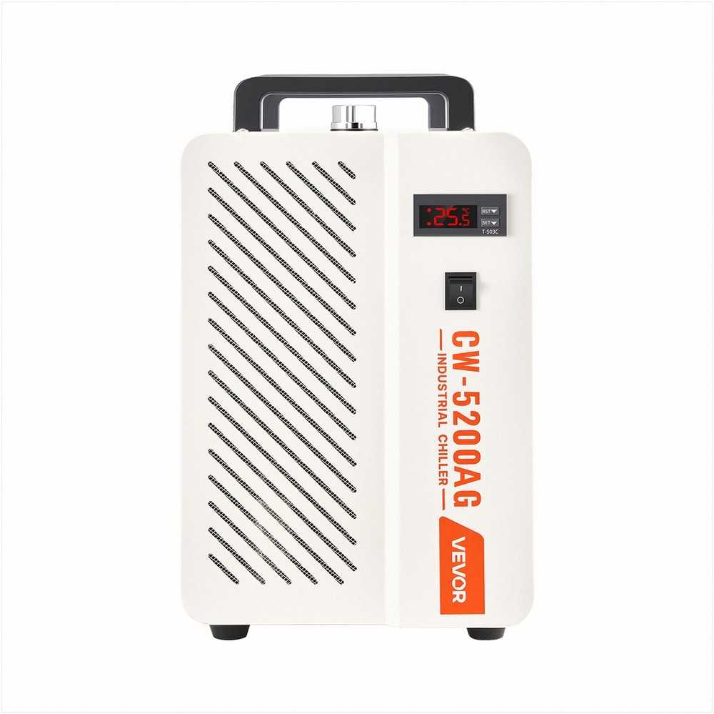 Pramoninis vandens aušintuvas CO2 lazerinio graviravimo ir pjovimo staklėms, su kompresoriumi, 7 L bako talpa, 13 L/min maksimalus srautas, lazerinis aušintuvas, aušinimo sistema