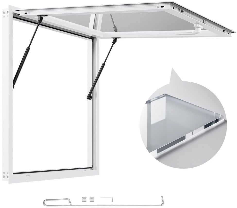 VEVOR 92x92 cm maisto langas su markize maisto sunkvežimiui