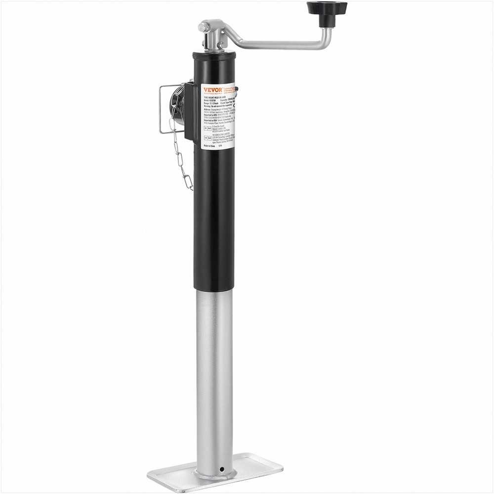 Priekabos domkratas 907 kg keliamoji galia kemperiams, arklių, ūkio ir jachtų priekaboms, pasukama konstrukcija, 254 mm kėlimo atrama, kėlimo koja