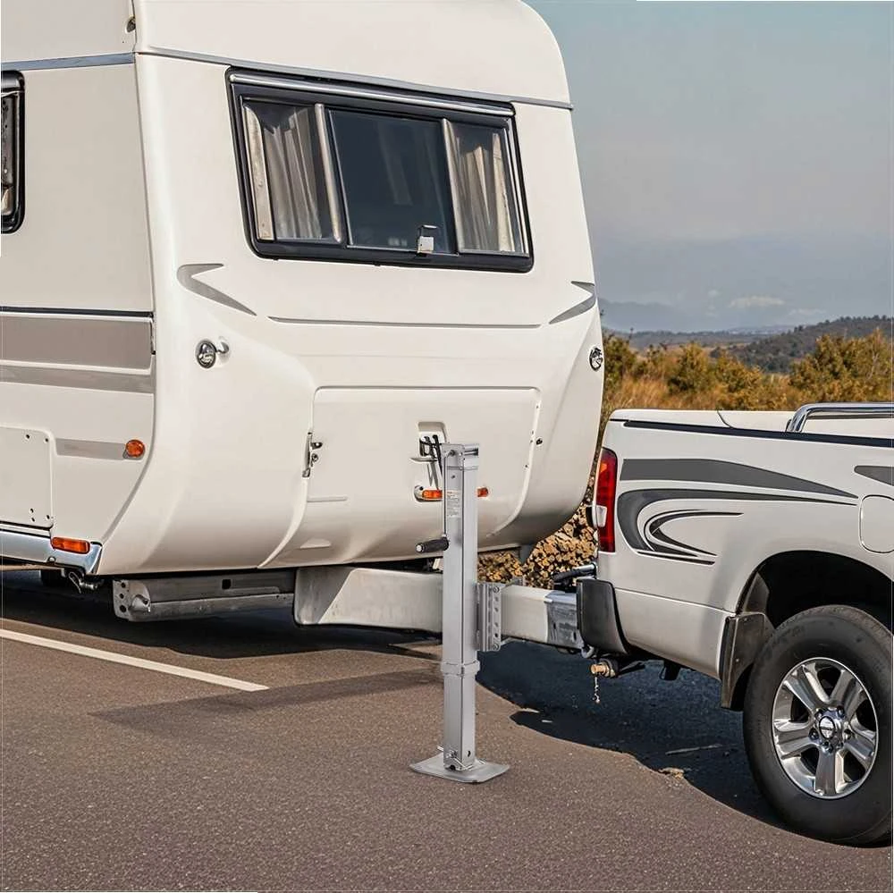 Priekabos domkratas, pasukama prisukama atrama RV, žirgų ir jachtų priekaboms, 3628 kg statinė apkrova, 724 mm kėlimo stovas su rankena, ūkinės priekabos kėlimo mechanizmas