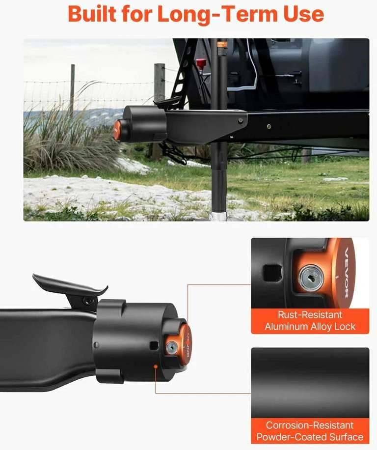 Priekabos Sankabos Užraktas 50.6mm ir 58.6mm, Apsauga nuo Vagysčių, Karavanui, Valčiai