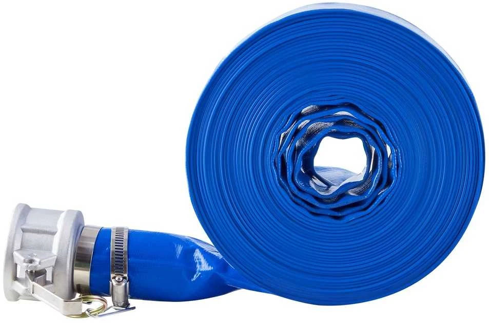 Priešsrovės žarna, 76,20 mm skersmens, 15,24 m ilgio, su spaustukais, PVC priešsrovės išleidimo žarna, baseino priešsrovės žarna