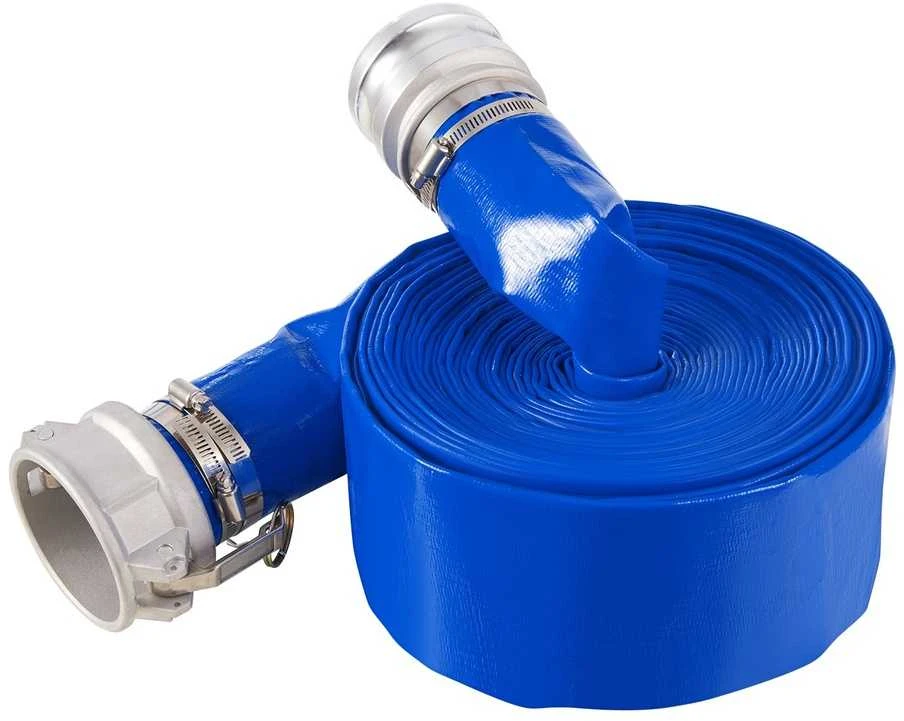 Priešsrovės žarna, 76,20 mm skersmens, 15,24 m ilgio, su spaustukais, PVC priešsrovės išleidimo žarna, baseino priešsrovės žarna