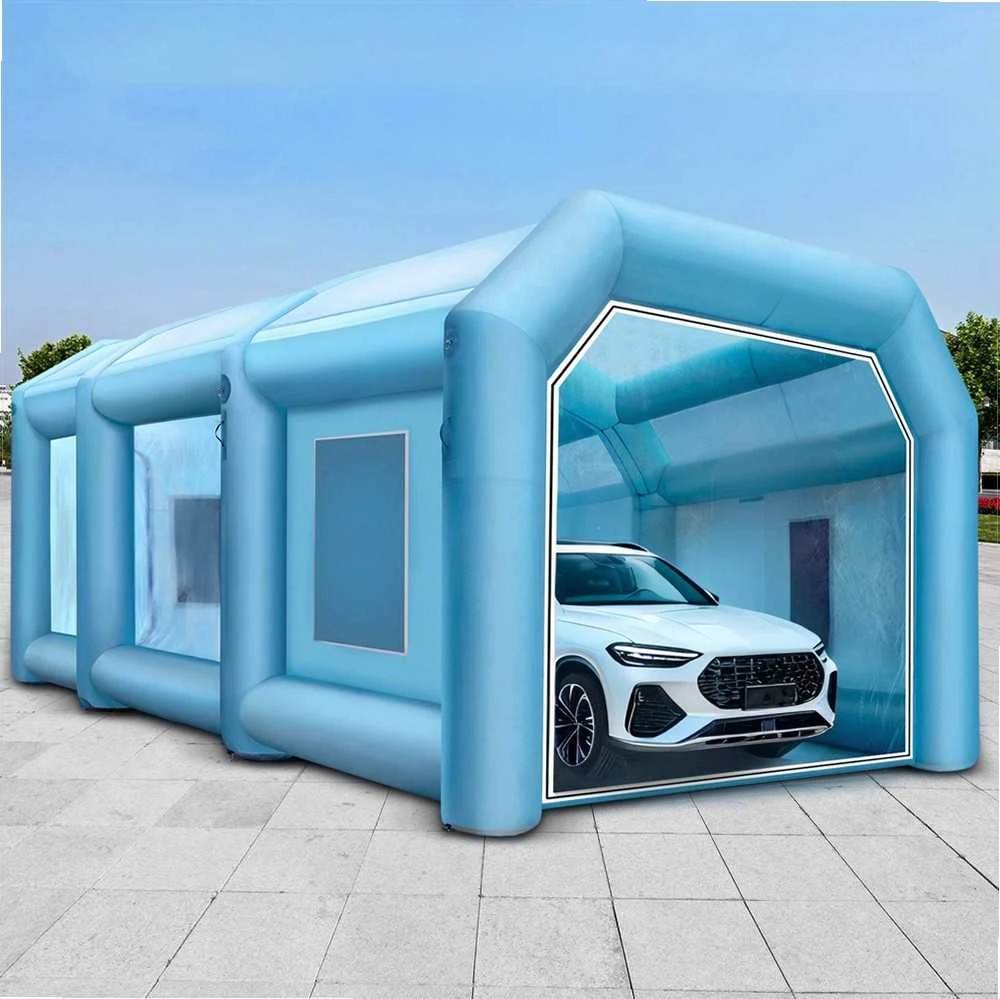 VEVOR Pripučiamas dažymo paviljonas 12x5x4 m su pūstuvais