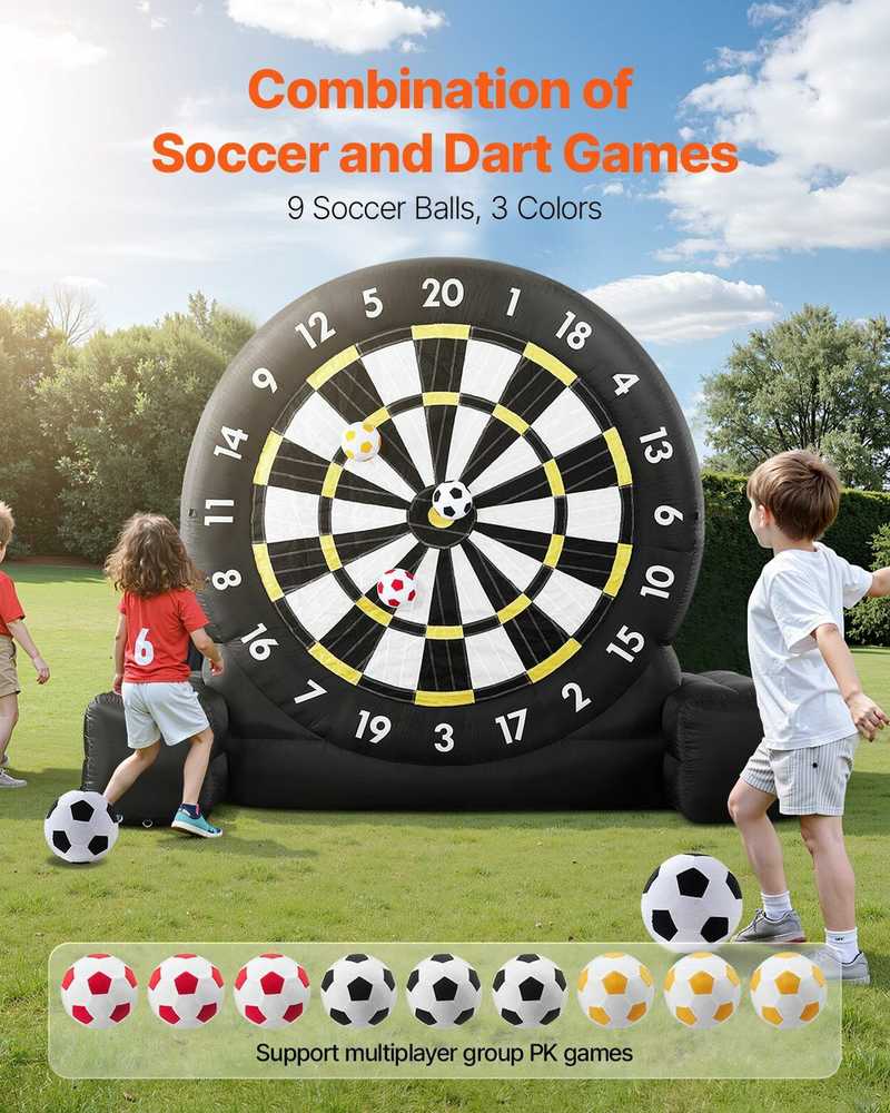 VEVOR Pripučiama futbolo dart lenta su kamuoliais