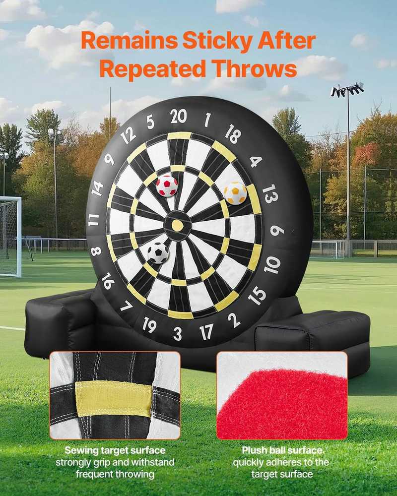 VEVOR Pripučiama futbolo dart lenta su kamuoliais
