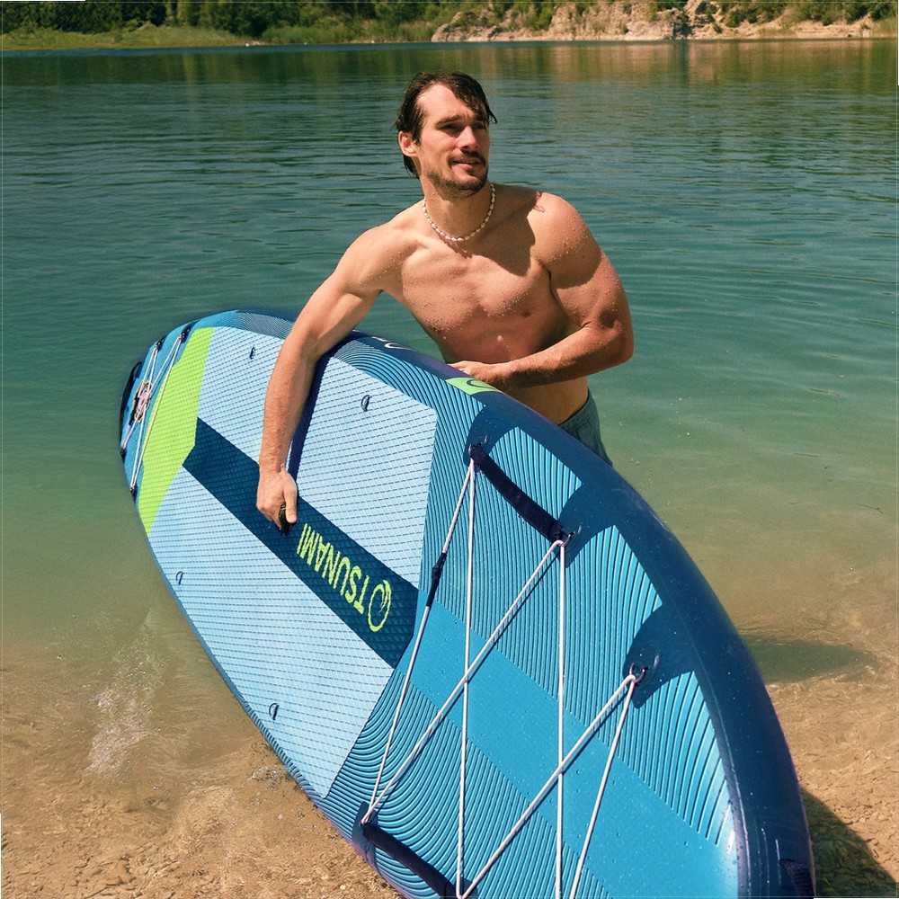 Pripučiama irklentė, vandens sportui, su reguliuojamu irklu, 350 cm ilgio, įvairiaspalvė, 150 kg talpa, pilnas komplektas