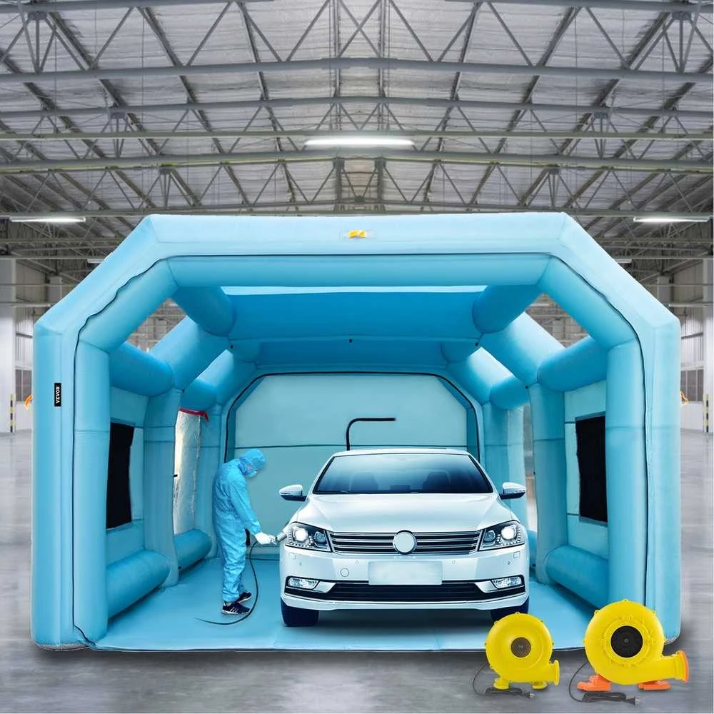 Pripučiama purškimo kabina automobilių dažymui, su filtrų sistema, didelė dažymo kabina, nešiojama purškimo kabina