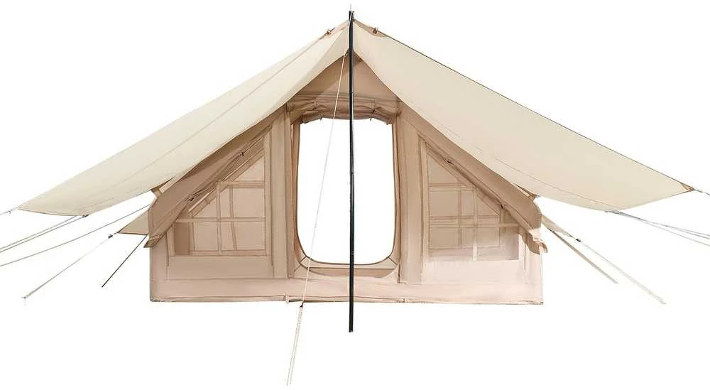 Pripučiama stovyklavimo palapinė, 3-5 asmenų glampingo palapinė su pompa, vandeniui atspari šeimos palapinė, greitai pastatoma oro palapinė, didelės talpos lauko pastogė