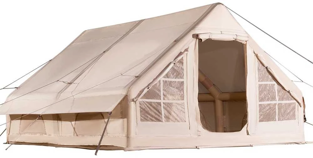 Pripučiama stovyklavimo palapinė, glampingo palapinė su pompa, 5-8 asmenų šeimos palapinė, lengvai pastatoma pripučiama palapinė, vandeniui atspari oro palapinė