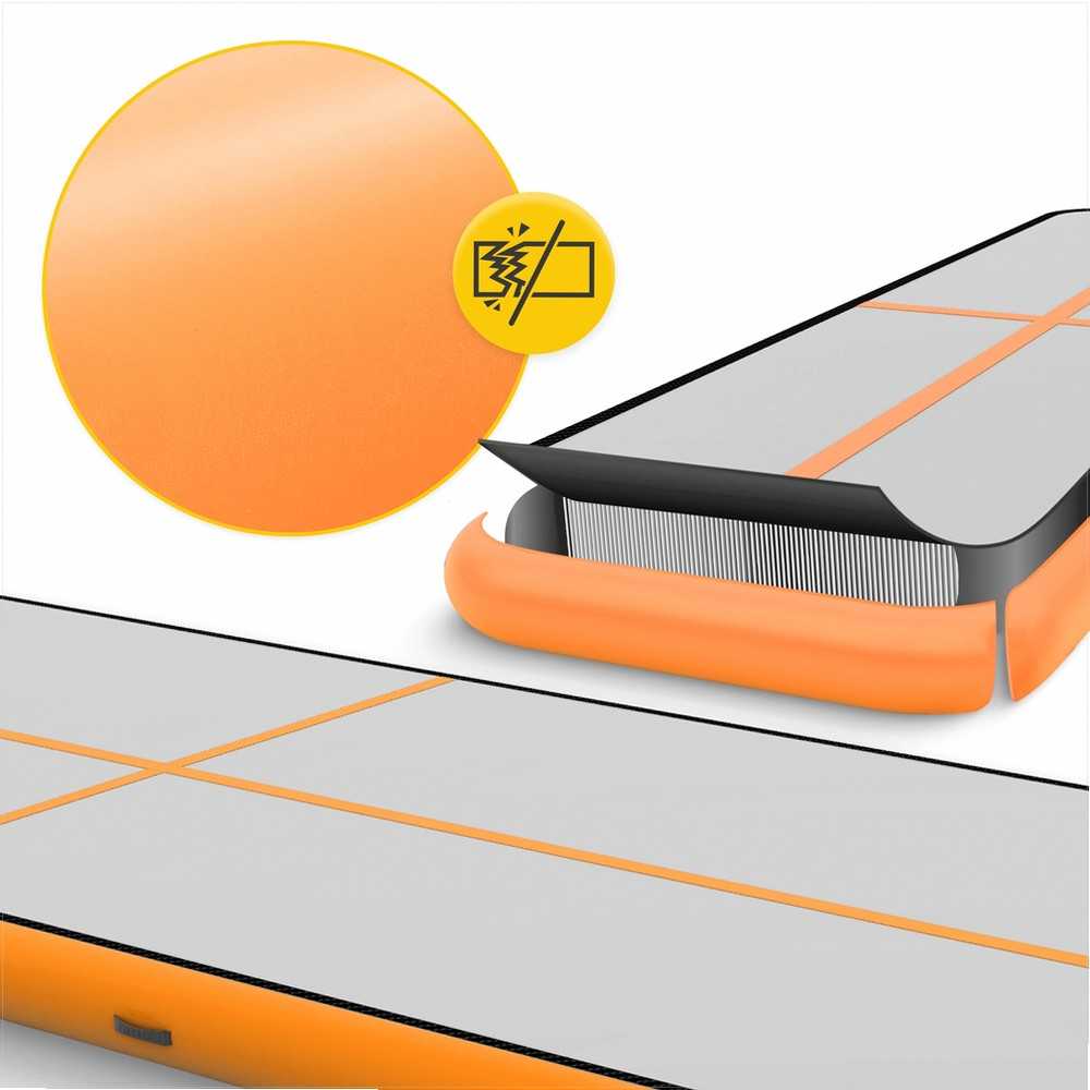Pripučiamas gimnastikos kilimėlis, oro takelis treniruotėms, 5 x 2 metrai, su elektrine pompa