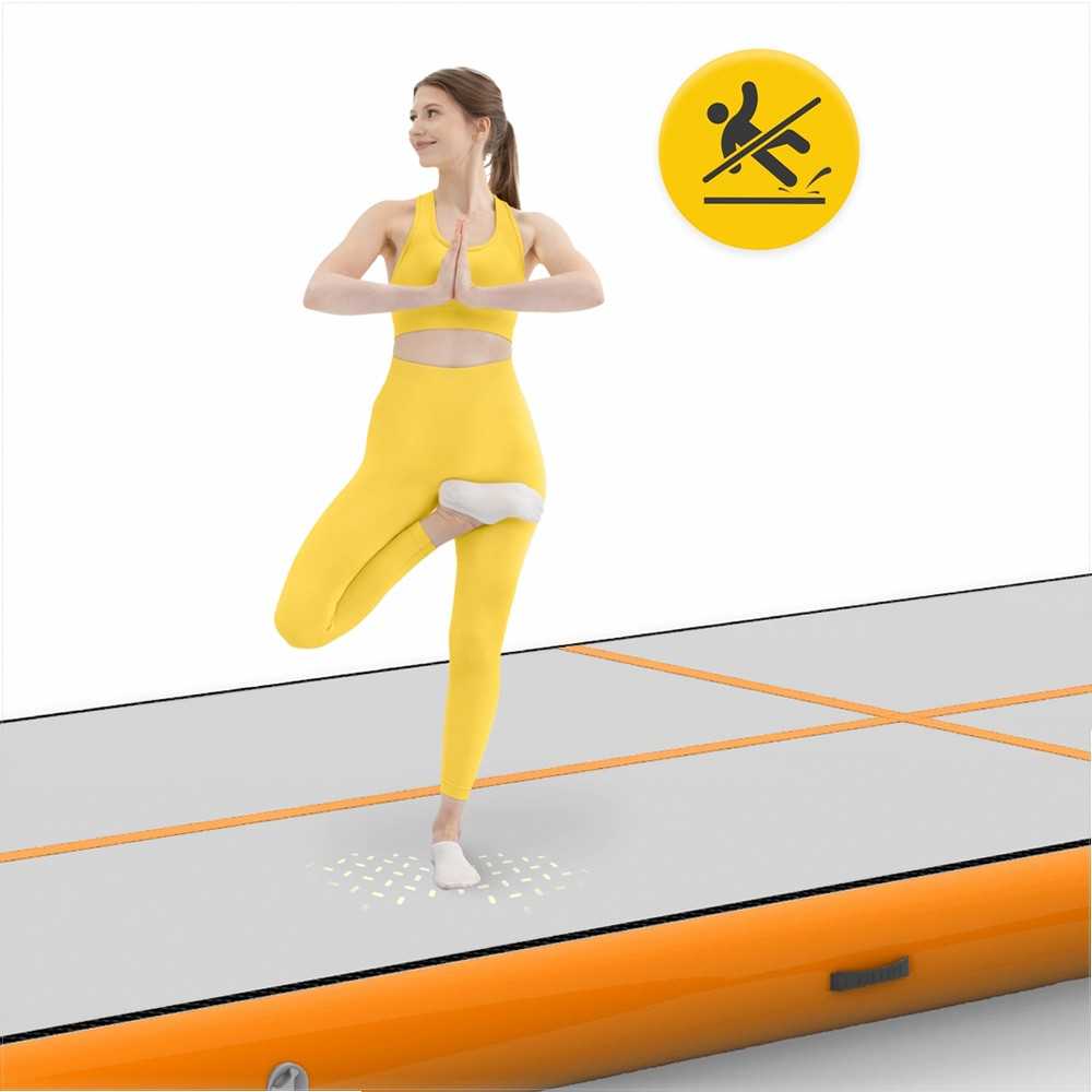 Pripučiamas gimnastikos kilimėlis, oro takelis treniruotėms, 5 x 2 metrai, su elektrine pompa