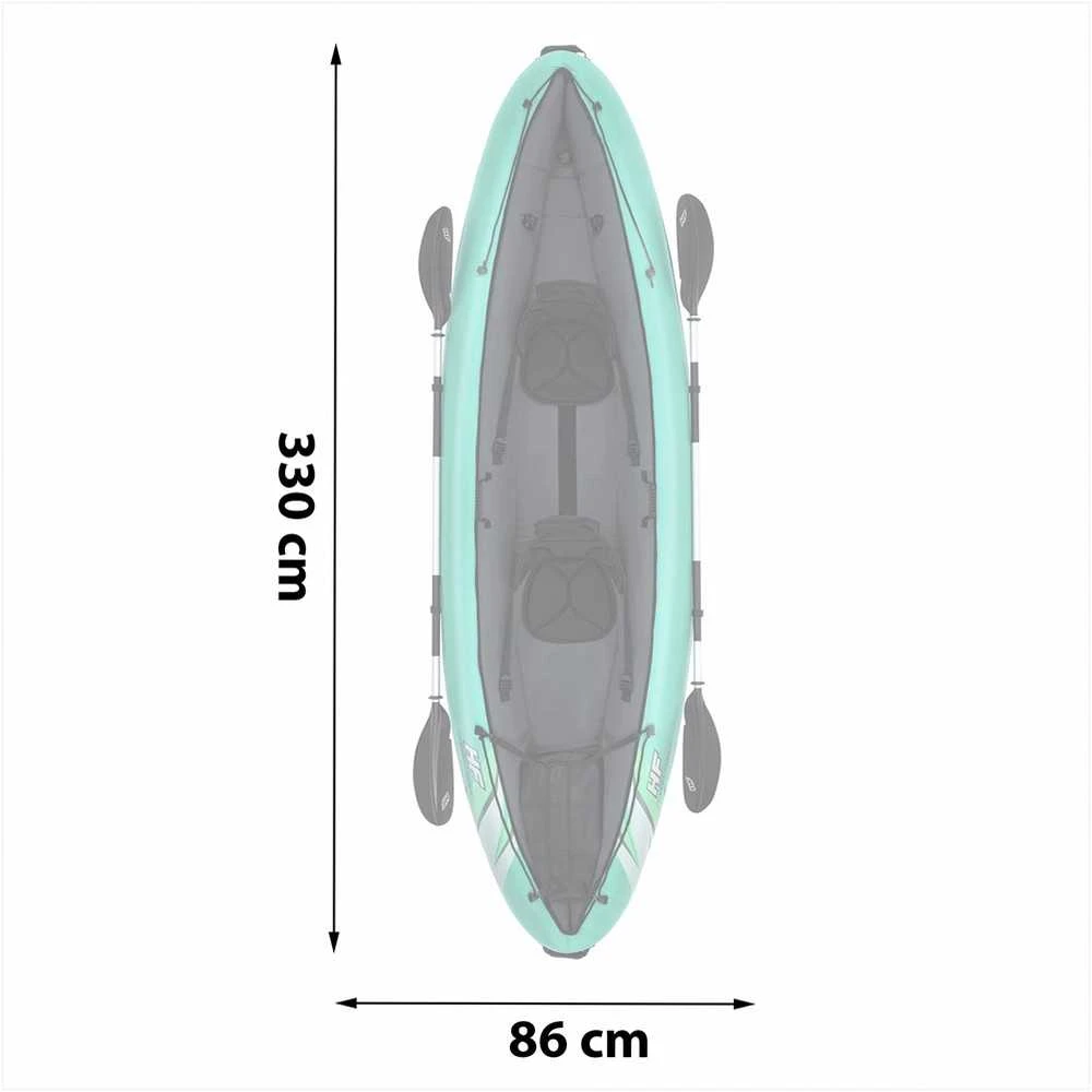 Bestway 2 asmenų kayak Ventura Elite X2 pripučiama valtis Hydro Force irklas 65052