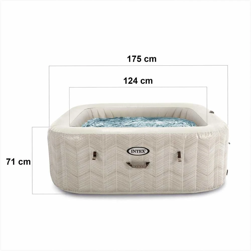 Intex Pripučiamas kubilas, 4 asmenų SPA su hidromasažu, nešiojamas sūkurinis baseinas, namų SPA su šildytuvu ir filtru