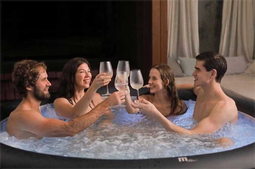 Mspa Pripučiamas sodo SPA, 6 asmenų kubilas, su oro purkštukais, LED apšvietimu ir greitu šildymu