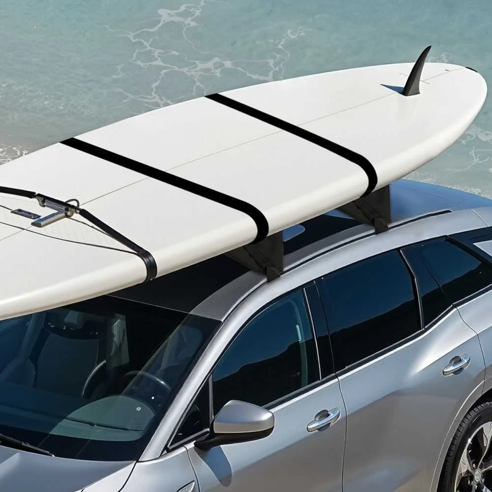 Pripučiami automobilio stogo bagažinės padėklai, universalus baidarių laikiklis, minkšta stogo bagažinė kanojoms, irklentėms ir banglentėms, 40 kg keliamoji galia