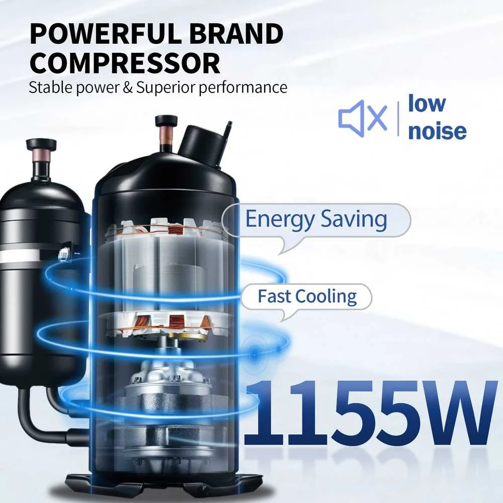 Profesionalus ledų gaminimo aparatas 22-30L, 2350W, 2x6L talpyklos, 2L cilindras, LCD ekranas, minkštų ledų aparatas, šaldyto jogurto mašina restoranui, sidabrinis, užkandžių barui