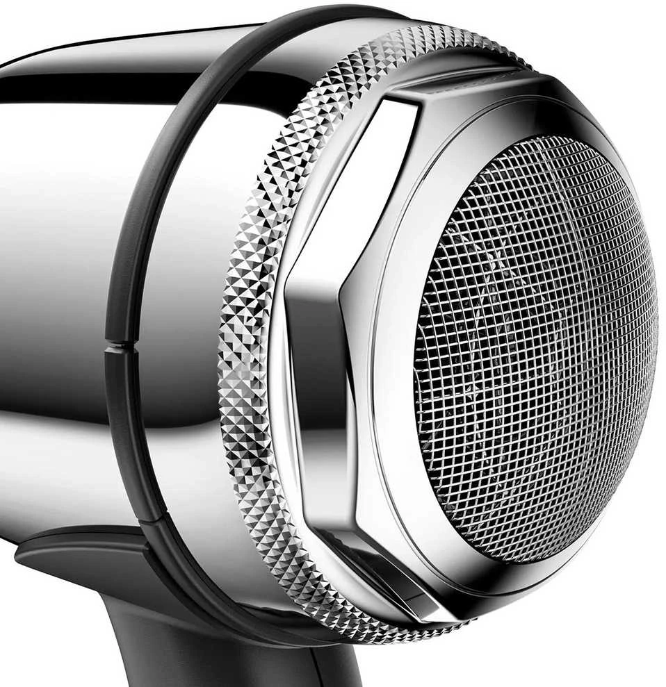 Profesionalus plaukų džiovintuvas, 2100W Ionic Steel Master Chrome, sveikiems ir žvilgantiems plaukams, su difuzoriumi ir koncentratoriumi