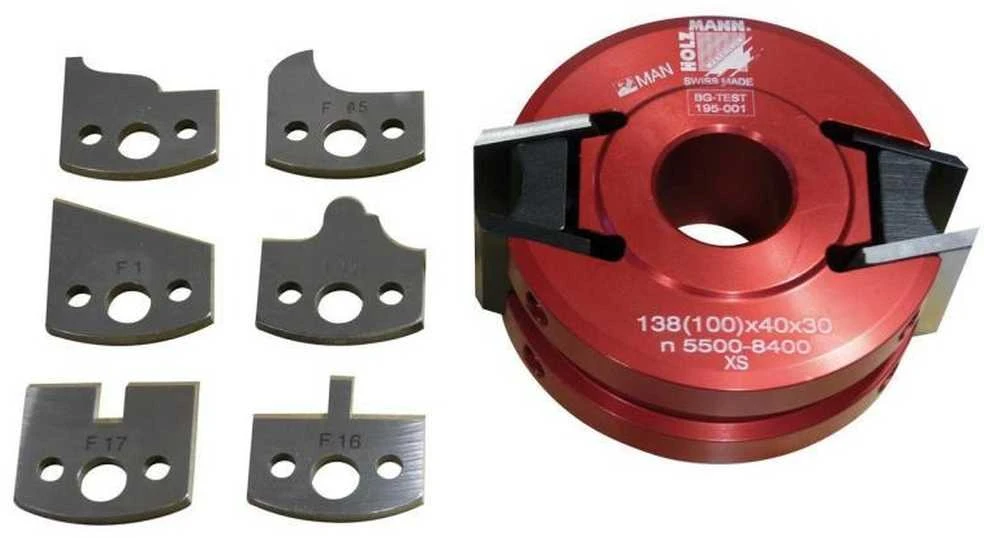 Profiliavimo frezos rinkinys, su keičiamais peiliukais, 100x40x30 mm medienos formavimo įrankis, kraštų profiliavimo freza, medienos apdirbimo frezų rinkinys