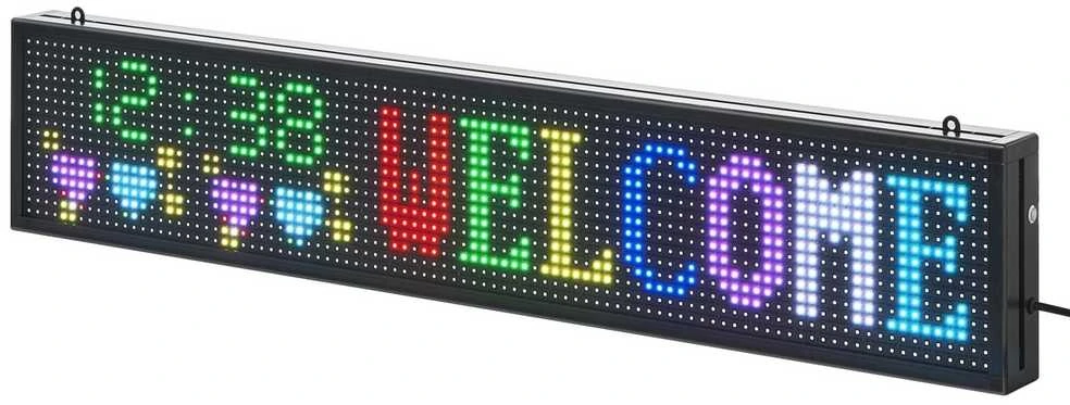 Programuojamas LED ženklas, skaitmeninė slenkanti rodymo lenta, spalvotas P10 LED ženklas verslui, reklaminis LED ekranas, vitrinos LED ženklas