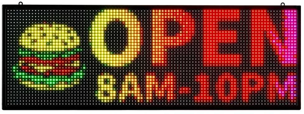 Programuojamas LED ženklas, slenkantis ekranas, spalvotas reklaminis ženklas, P10 LED ekranas, elektroninė pranešimų lenta, parduotuvės vitrinos ženklas