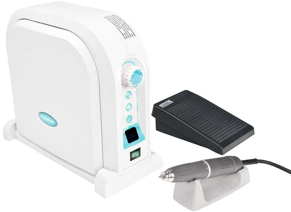 Protezavimo mikromotoras, Dantų laboratorijos įranga, Bešepetėlinis rankinis antgalis, 100W mikromotoras, Kojinis pedalas, Twist-Lock sistema