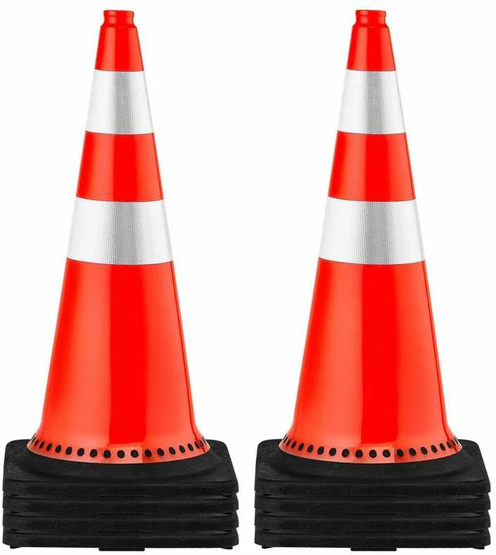 VEVOR Oranžiniai kelių kūgiai su atšvaitu 75 cm