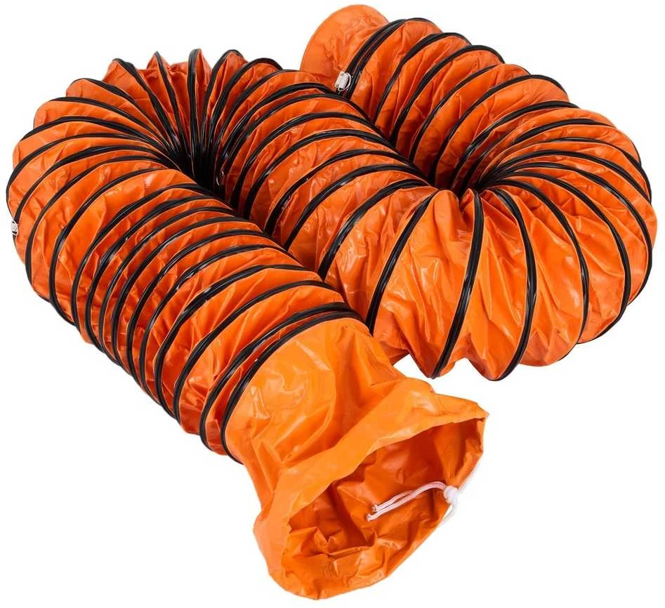 PVC lankstus ortakis, 7,6 m, ištraukiamojo ventiliatoriaus priedas, 30,5 cm