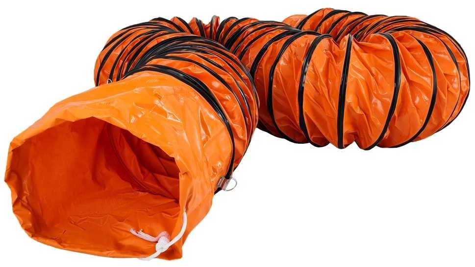 PVC lankstus ortakis, 7,6 m, ištraukiamojo ventiliatoriaus priedas, 30,5 cm