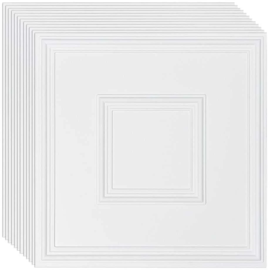 VEVOR 12 vnt. PVC lubų plokštės 61x61 cm