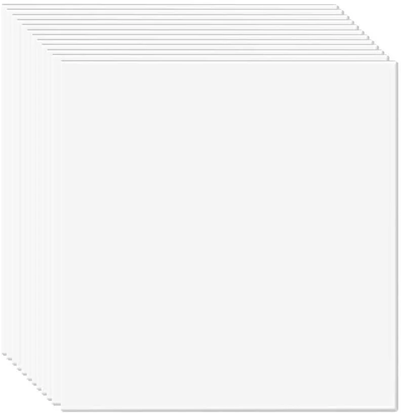 VEVOR Baltos lubų plytelės iš pvc, 12 vnt.