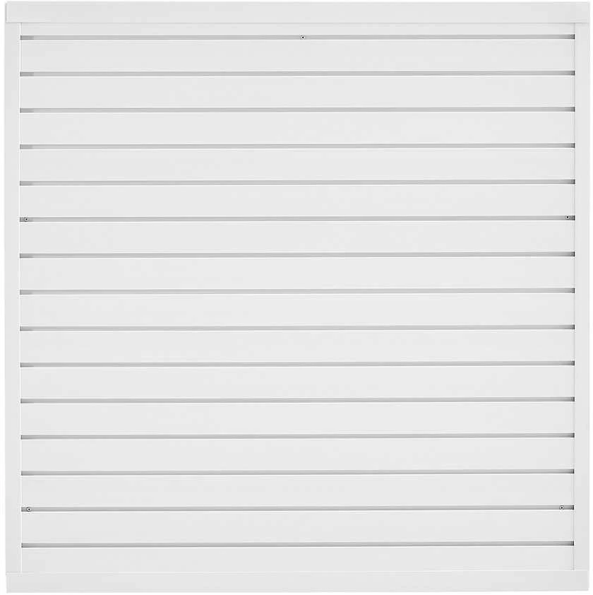 PVC sienų panelės 123.5 x 123 cm, baltos, garažui, modulinės, 4 vnt., plastikinės, lentynoms