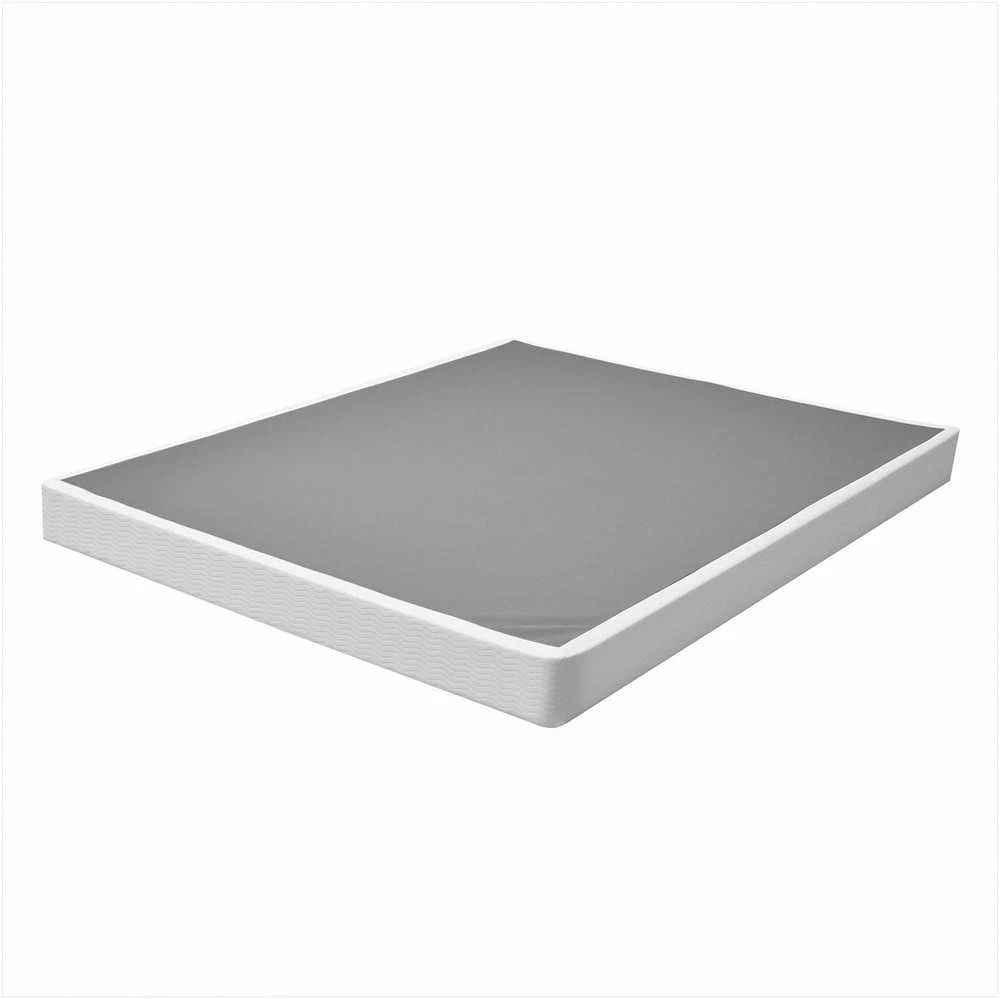 Queen Size čiužinio pagrindo rėmas su plaunamu audiniu, tvirtas metalinis pagrindas, lengvas surinkimas, saugūs kampai, vietą taupantis dizainas, miegamojo lova
