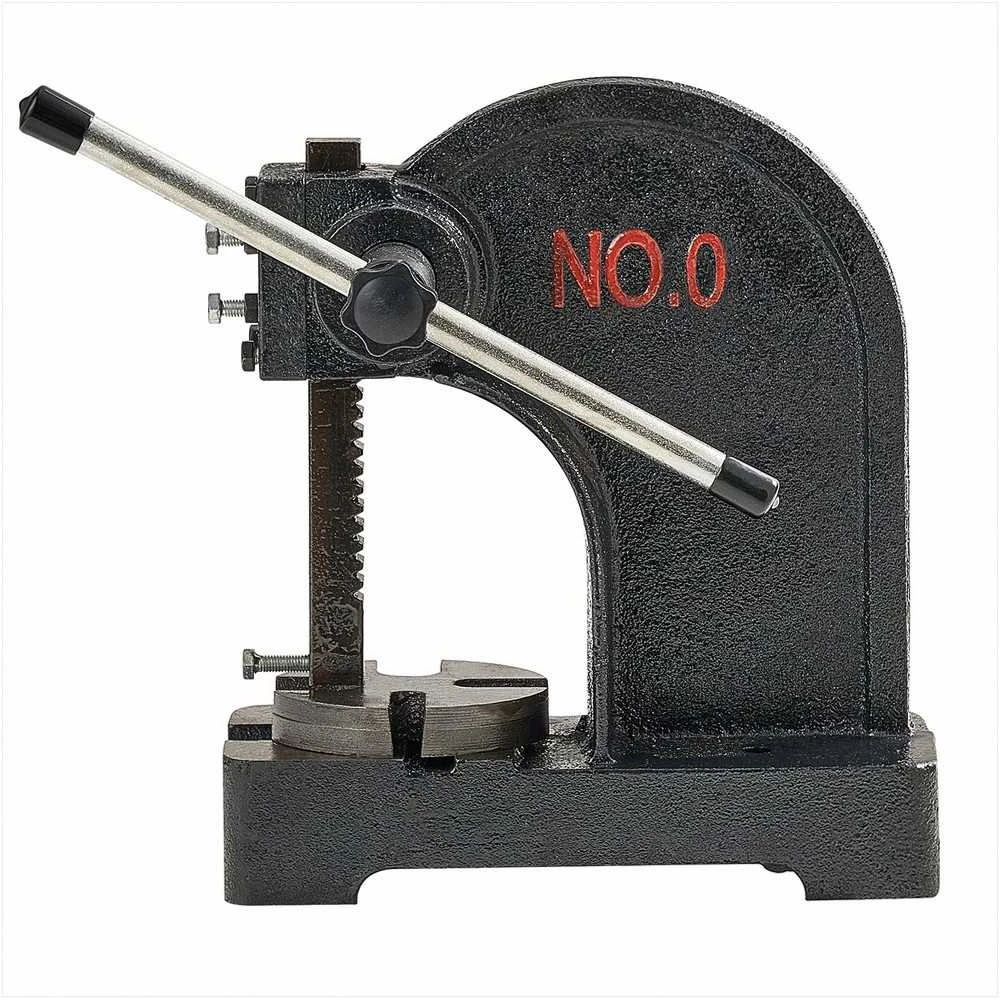 Rankinis ašinis presas, 0.5 tonos galia, štampavimui lenkimui tempimui formavimui, tvirtas ketaus stalinis presas, tikslus rankinis presas, dirbtuvių įrankis, metalo apdirbimo įranga
