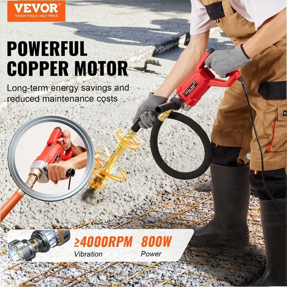 VEVOR Rankinis elektrinis betono vibratorius 800W 1.5M