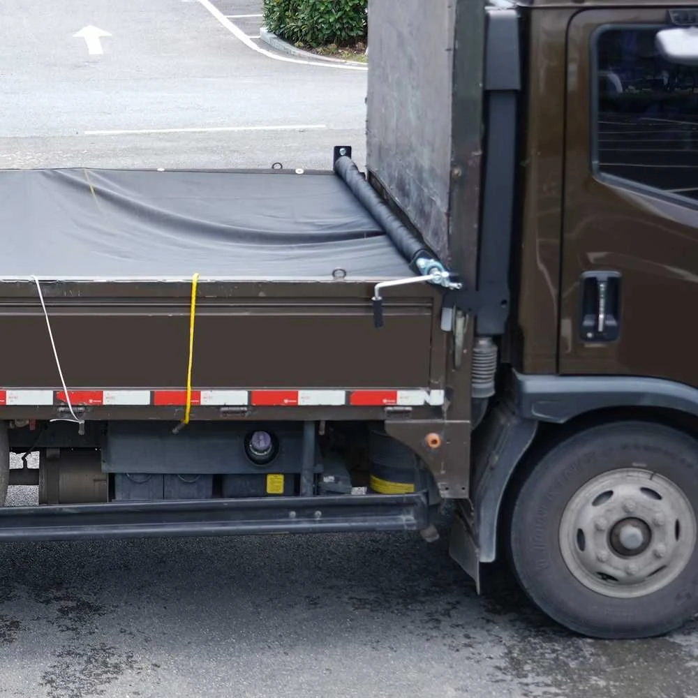 Rankinis brezento volelio komplektas, 1.6-2.6 m pločio, aliuminio lydinio, rankinis savivarčio brezento volelis su 17.8 cm kempine aptraukta rankena, savivarčių brezento sistema