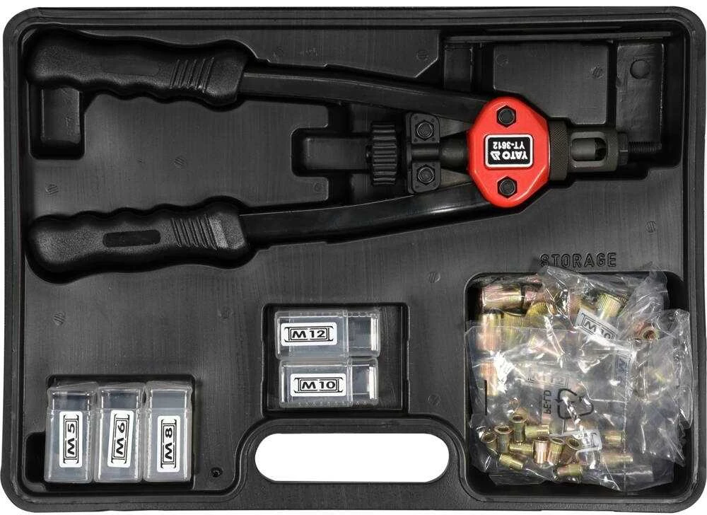 Rankinis kniediklis M5-M12, 330 mm, kniedžių įrankis, veržlių kniediklis M5 M6 M8 M10 M12