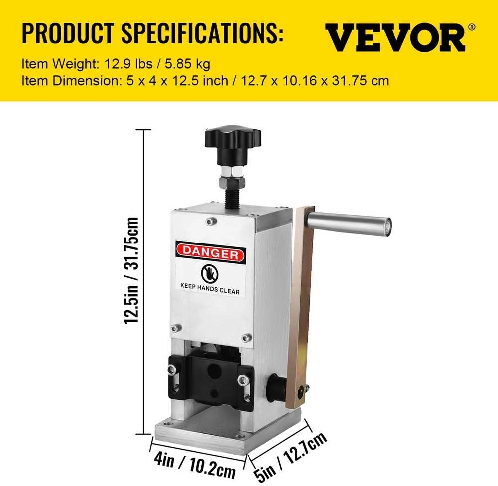 Rankinis laidų nuėmėjas, metalo laužo nuėmimo mašina, varinės vielos perdirbimas