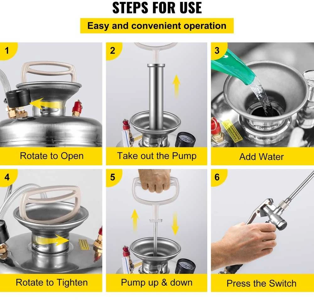 Rankinis purkštuvas, 12 l, nerūdijančio plieno, sodininkystė, valymas, dezinfekcija
