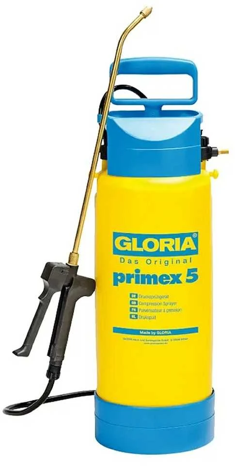 Gloria Haus und Garten Rankinis purkštuvas sodo augalams, 5 litrų talpos, su žalvariniu purškimo vamzdeliu, sodo purkštuvas, augalų purkštuvas