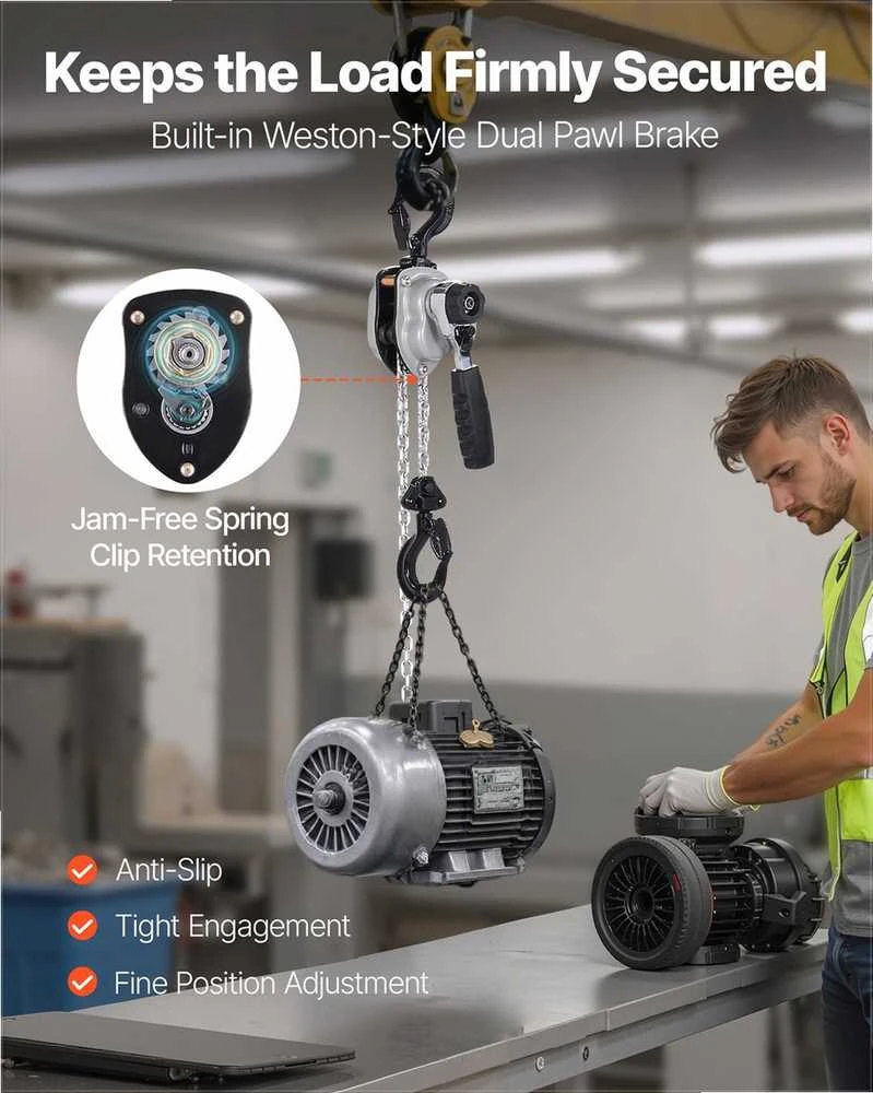 VEVOR Mechaninis svirtinis grandininis keltuvas 250 kg