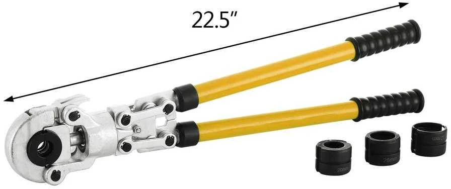 Rankinis vamzdžių užspaudimo įrankis, 16-32 mm, su priedais