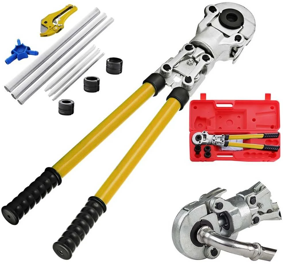 Rankinis vamzdžių užspaudimo įrankis, 16-32 mm, su priedais