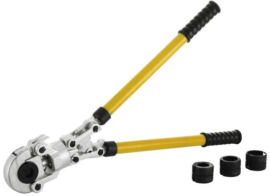 Rankinis vamzdžių užspaudimo įrankis, 16-32 mm, su priedais